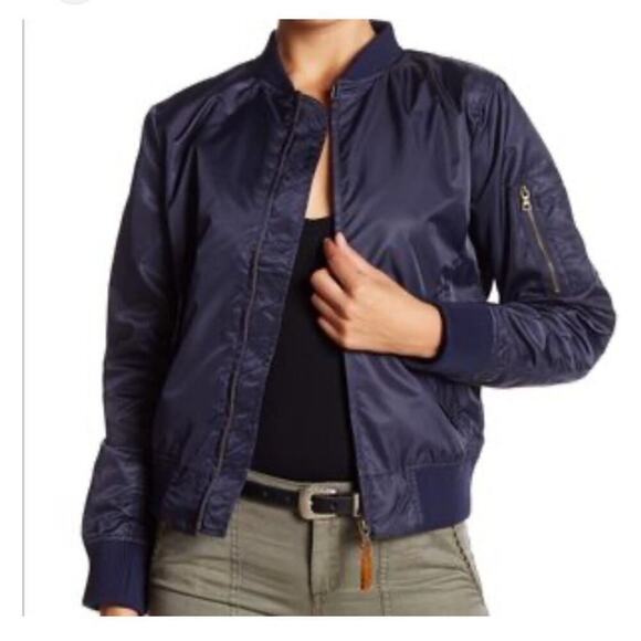 Sanctuary Jackets & Blazers - Sanctuary Weather Resistant Bomber Jacket Blue Size Small